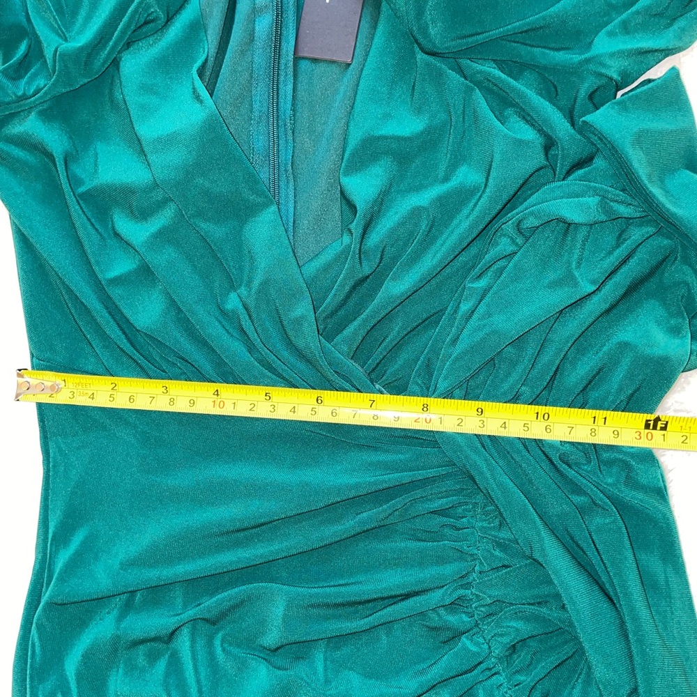 Lulus Marlay Emerald Green Ruched Long‎ Sleeve Bodycon Dress - Picture 7 of 11